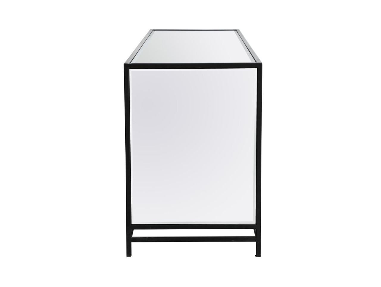 Elegant Decor MF70172BK James 72 in. mirrored tv stand in black Elegant Decor MF70172BK James 72 in. mirrored tv stand in black