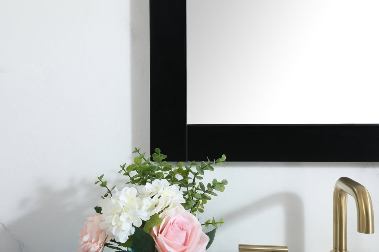 Elegant Decor VM22436BK Aqua vanity mirror 24x36 inch in black
