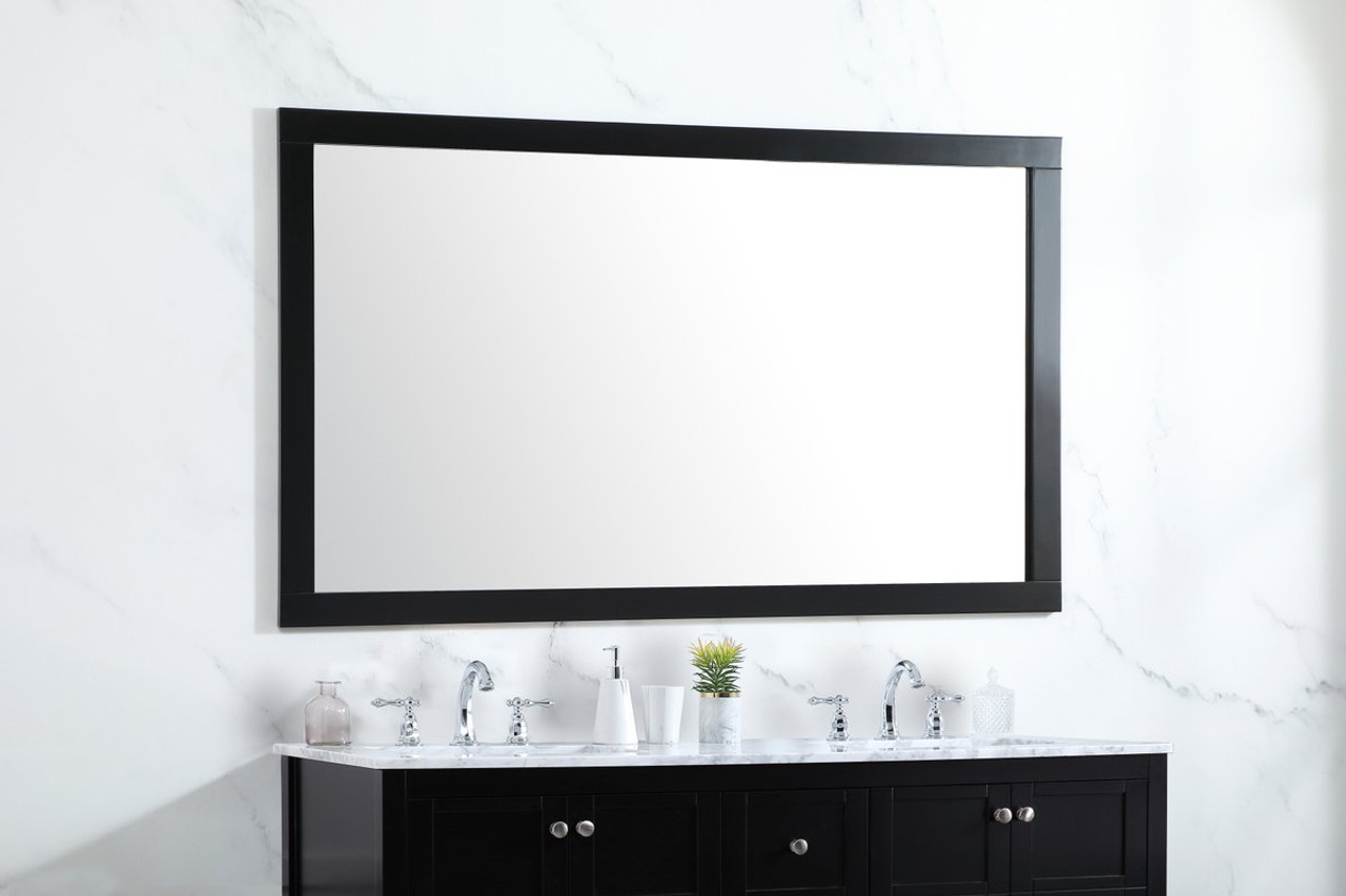 Elegant Decor VM26036BK Aqua vanity mirror 60x36 inch in black Elegant Decor VM26036BK Aqua vanity mirror 60x36 inch in black