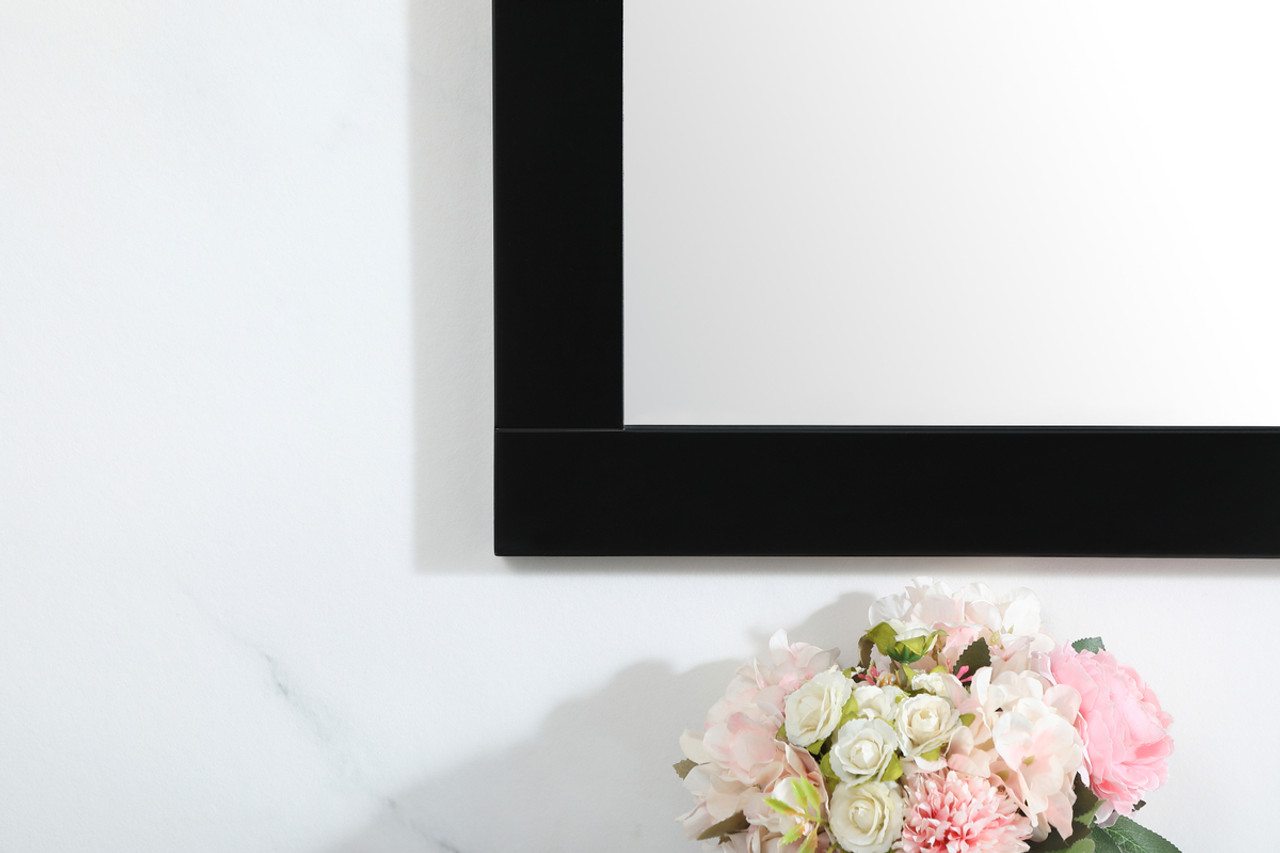 Elegant Decor VM26036BK Aqua vanity mirror 60x36 inch in black Elegant Decor VM26036BK Aqua vanity mirror 60x36 inch in black