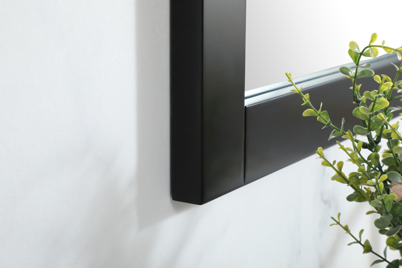 Elegant Decor VM26036BK Aqua vanity mirror 60x36 inch in black Elegant Decor VM26036BK Aqua vanity mirror 60x36 inch in black