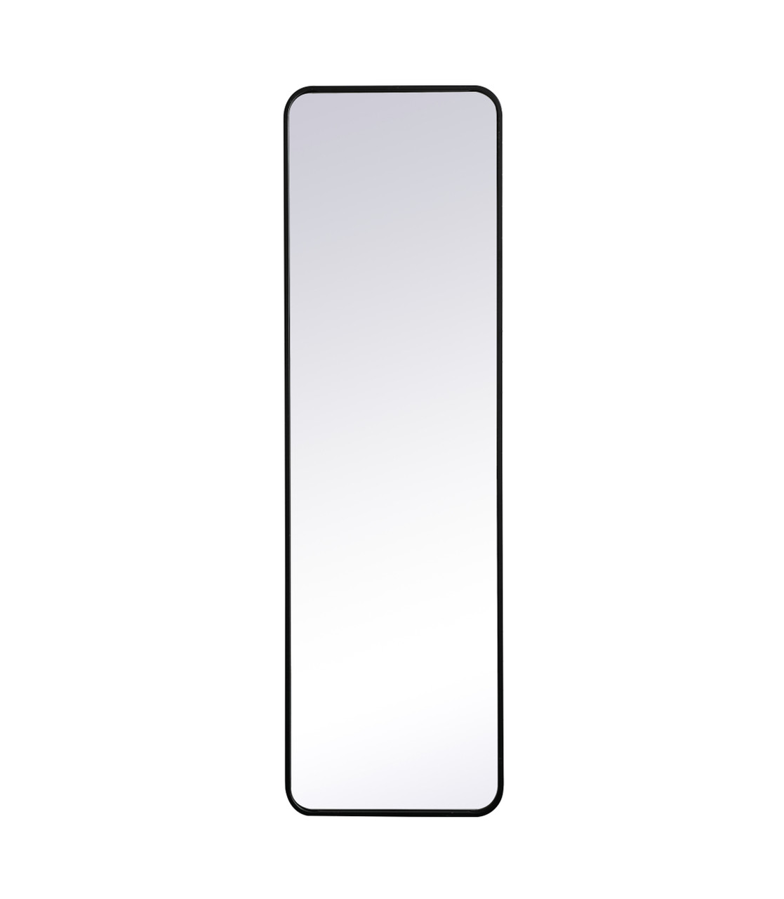 Elegant Decor MR801860BK Soft corner metal rectangular mirror 18x60 inch in Black