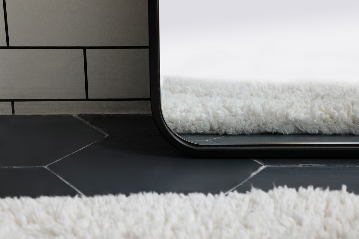 Elegant Decor MR801860BK Soft corner metal rectangular mirror 18x60 inch in Black