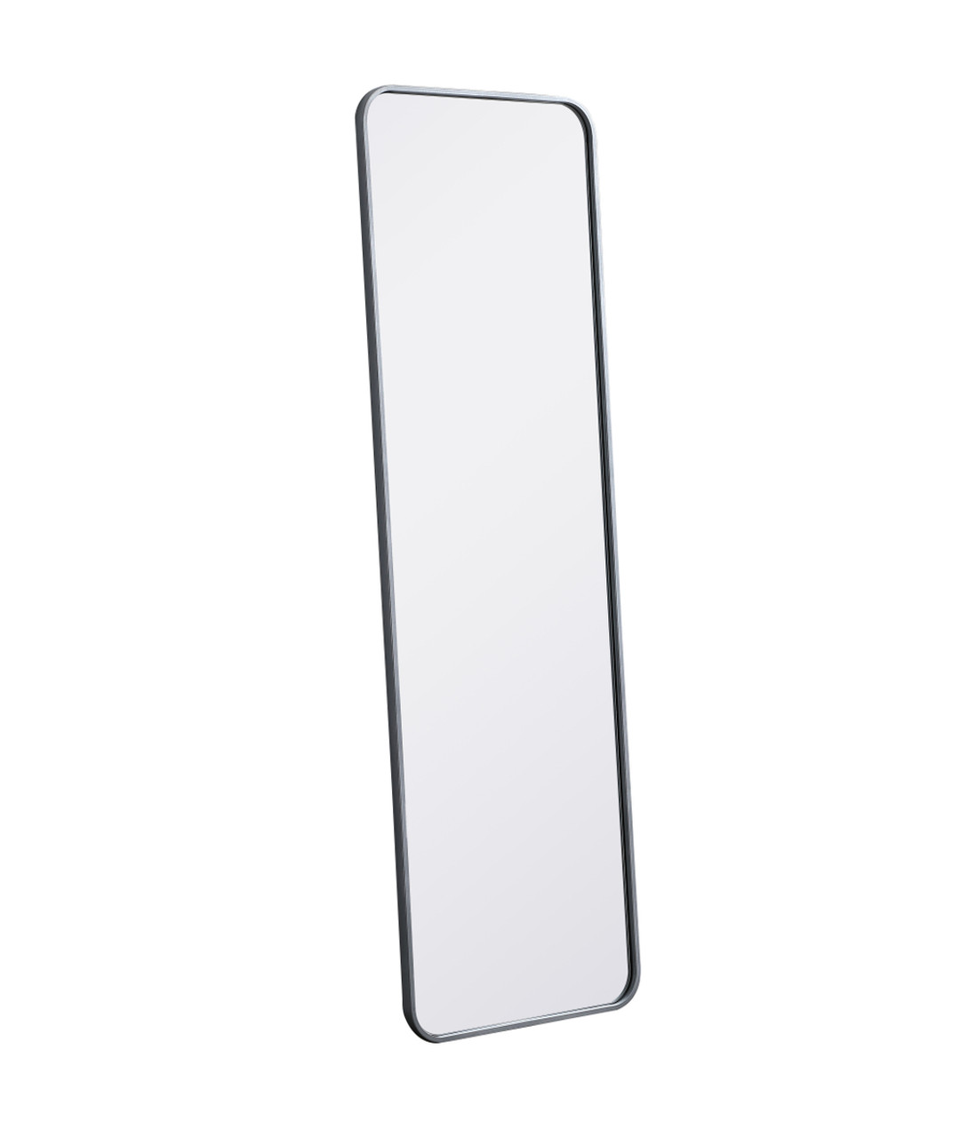 Elegant Decor MR801860S Soft corner metal rectangular mirror 18x60 inch in Silver