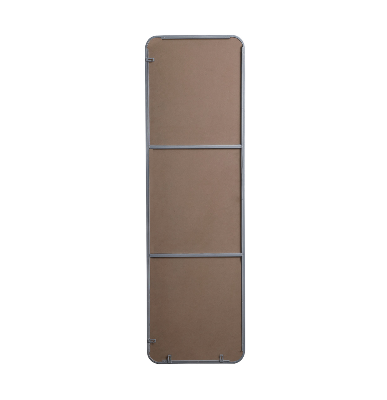 Elegant Decor MR801860S Soft corner metal rectangular mirror 18x60 inch in Silver