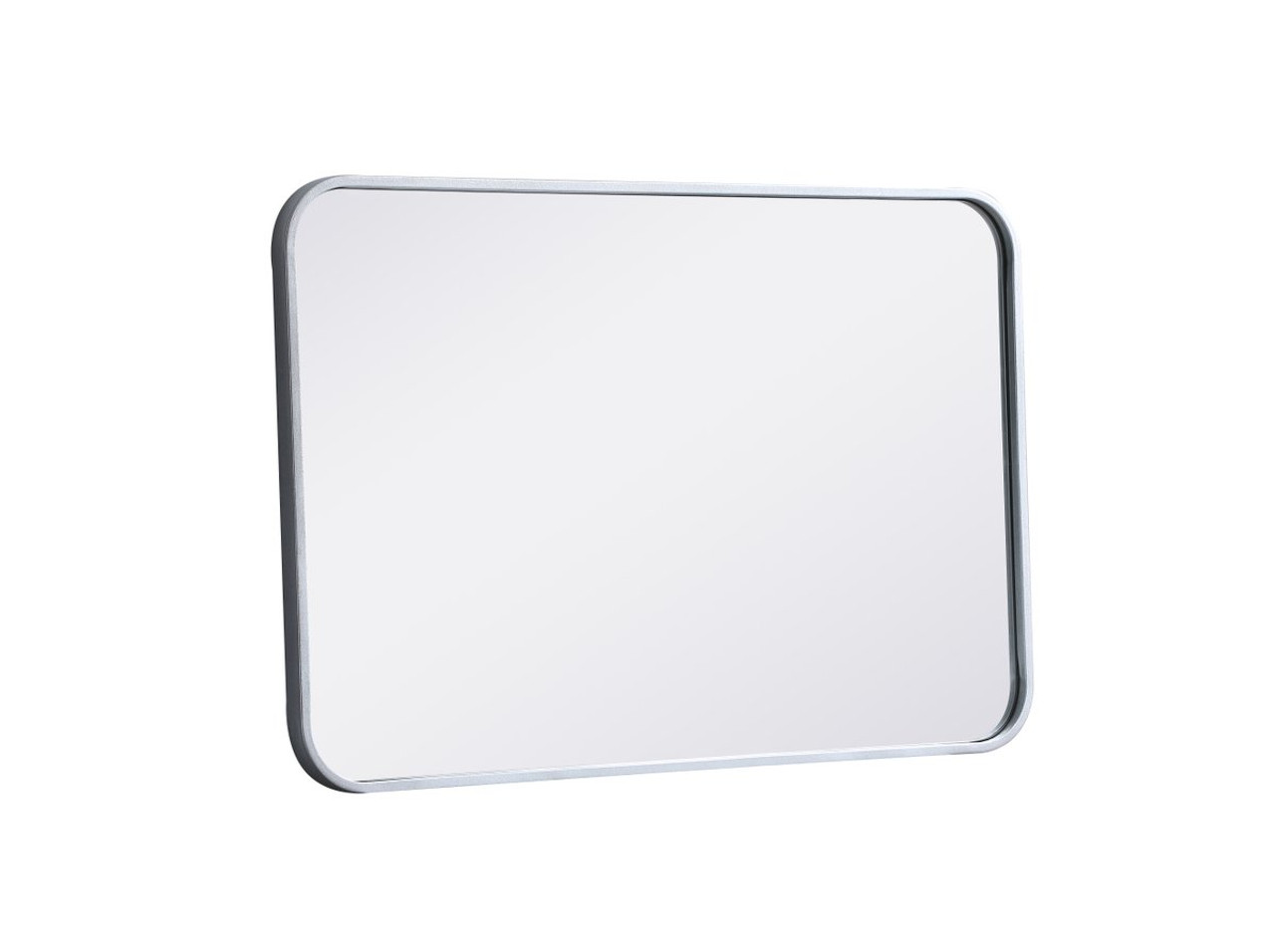 Elegant Decor MR802030S Soft corner metal rectangular mirror 20x30 inch in Silver