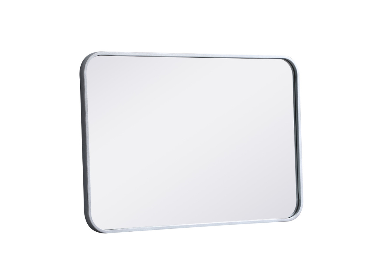 Elegant Decor MR802030S Soft corner metal rectangular mirror 20x30 inch in Silver