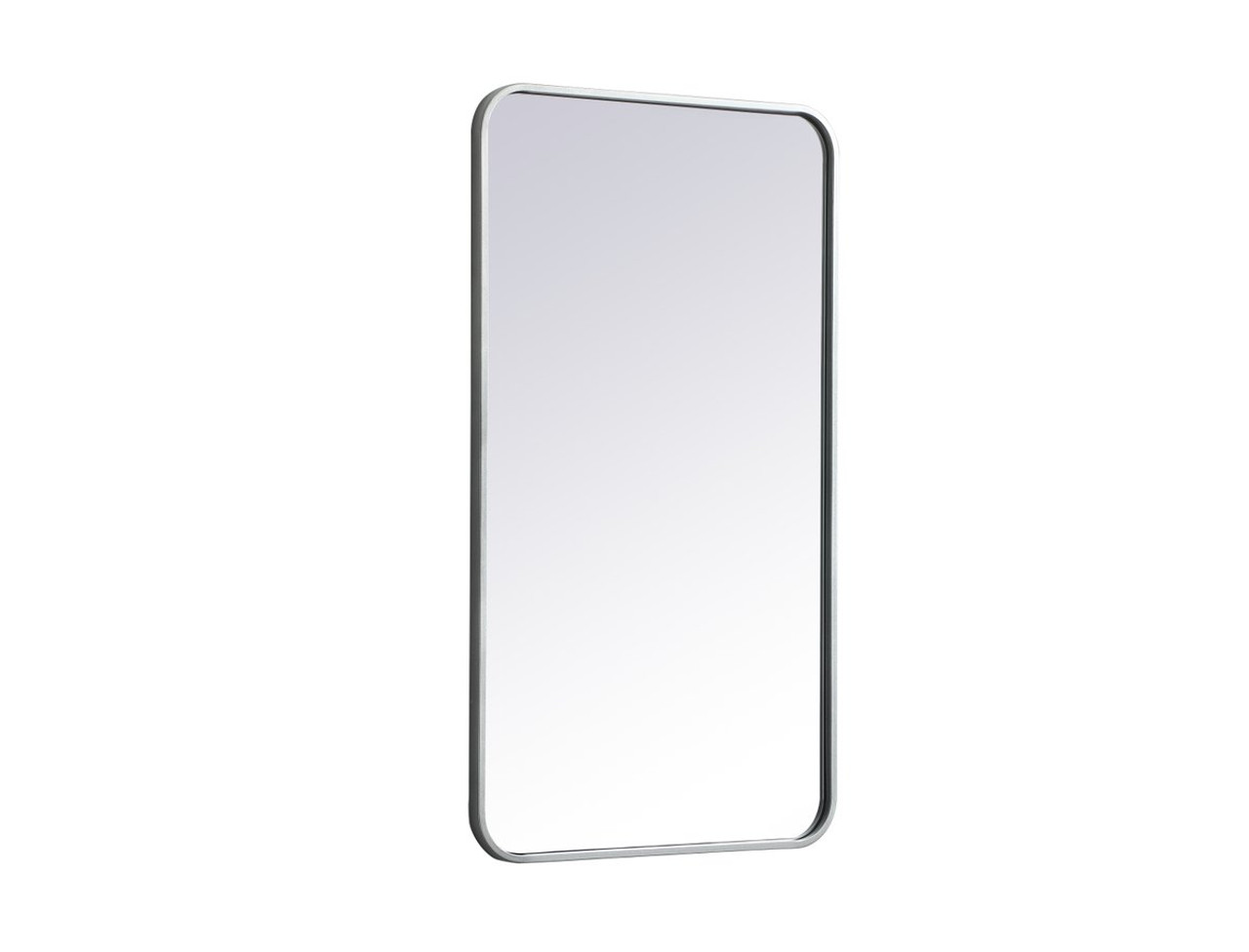 Elegant Decor MR802036S Soft corner metal rectangular mirror 20x36 inch in Silver Elegant Decor MR802036S Soft corner metal rectangular mirror 20x36 inch in Silver