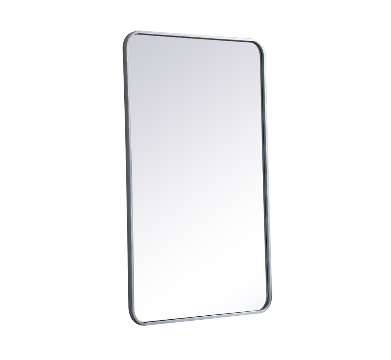 Elegant Decor MR802440S Soft corner metal rectangular mirror 24x40 inch in Silver Elegant Decor MR802440S Soft corner metal rectangular mirror 24x40 inch in Silver