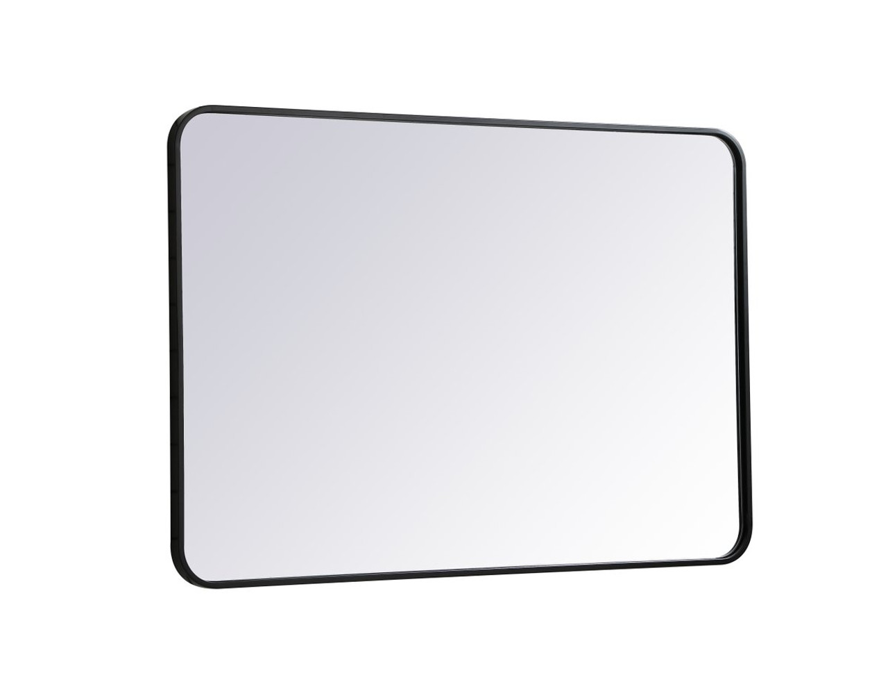 Elegant Decor MR802740BK Soft corner metal rectangular mirror 27x40 inch in Black