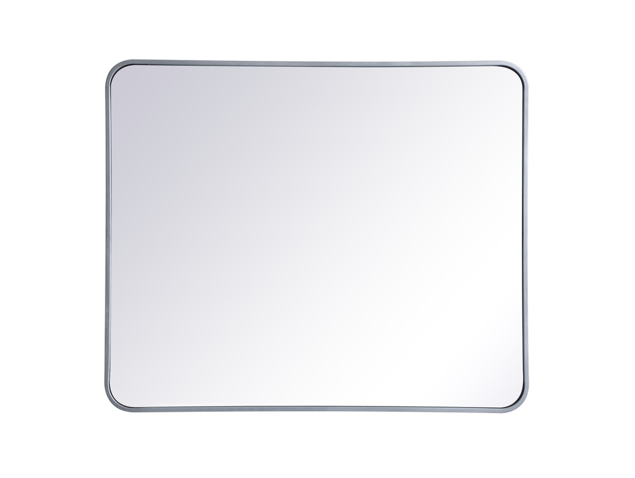 Elegant Decor MR803036S Soft corner metal rectangular mirror 30x36 inch in Silver Elegant Decor MR803036S Soft corner metal rectangular mirror 30x36 inch in Silver