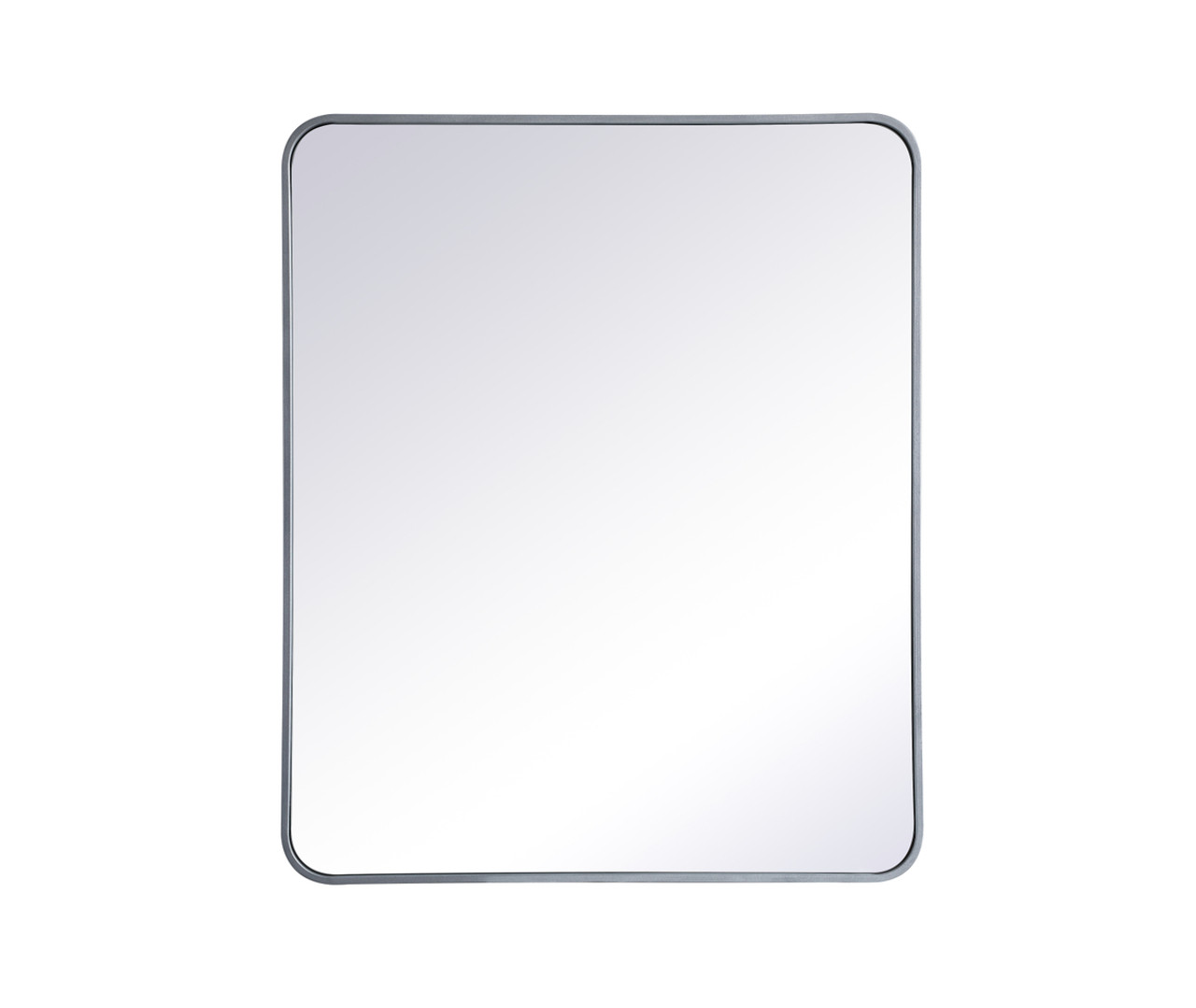 Elegant Decor MR803036S Soft corner metal rectangular mirror 30x36 inch in Silver Elegant Decor MR803036S Soft corner metal rectangular mirror 30x36 inch in Silver