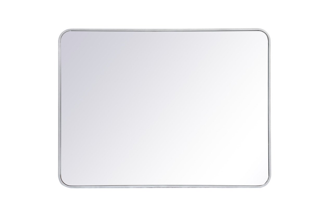Elegant Decor MR803040S Soft corner metal rectangular mirror 30x40 inch in Silver Elegant Decor MR803040S Soft corner metal rectangular mirror 30x40 inch in Silver