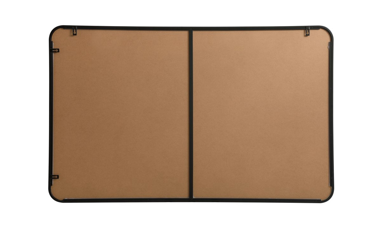 Elegant Decor MR803048BK Soft corner metal rectangular mirror 30x48 inch in Black