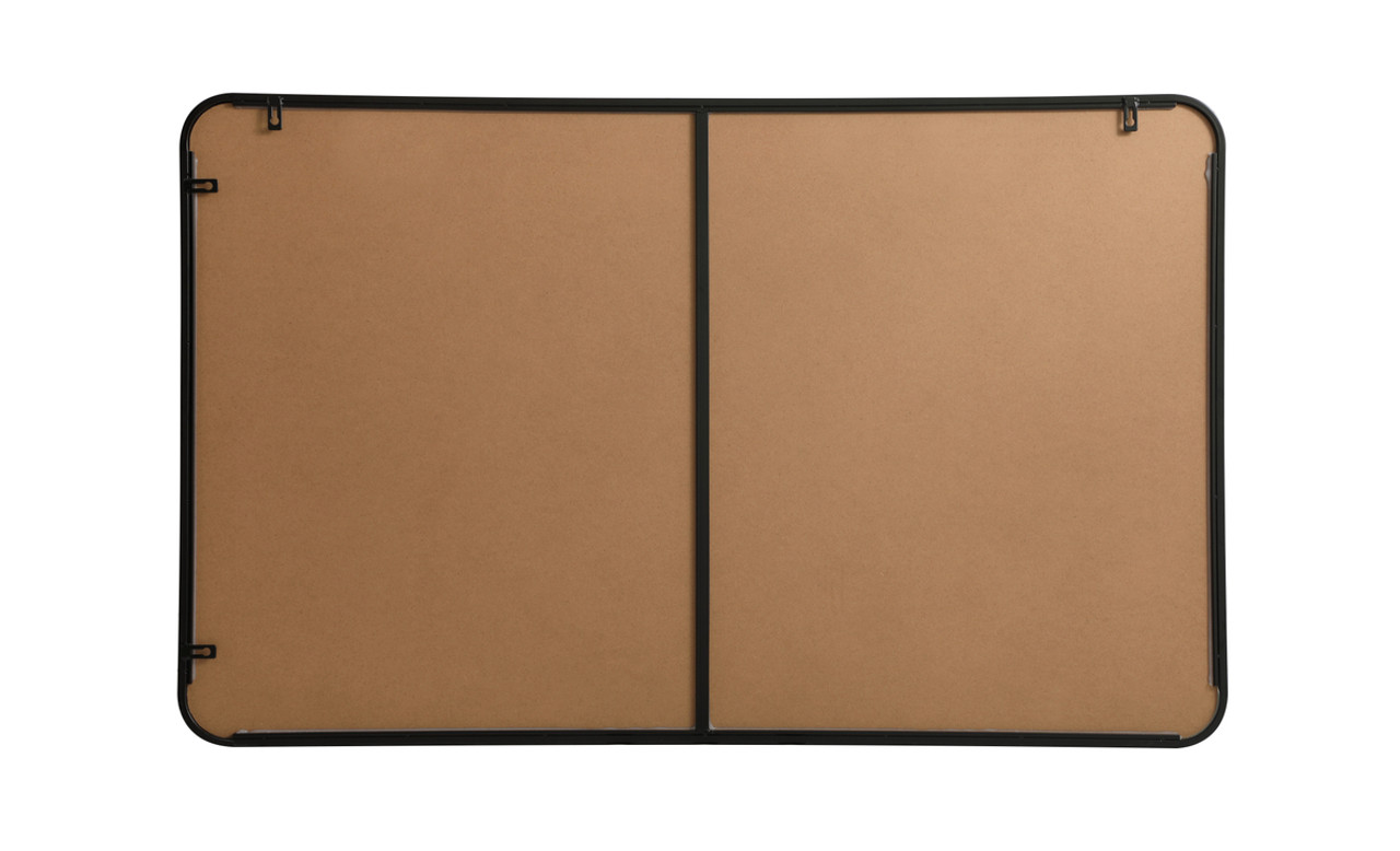 Elegant Decor MR803048BK Soft corner metal rectangular mirror 30x48 inch in Black