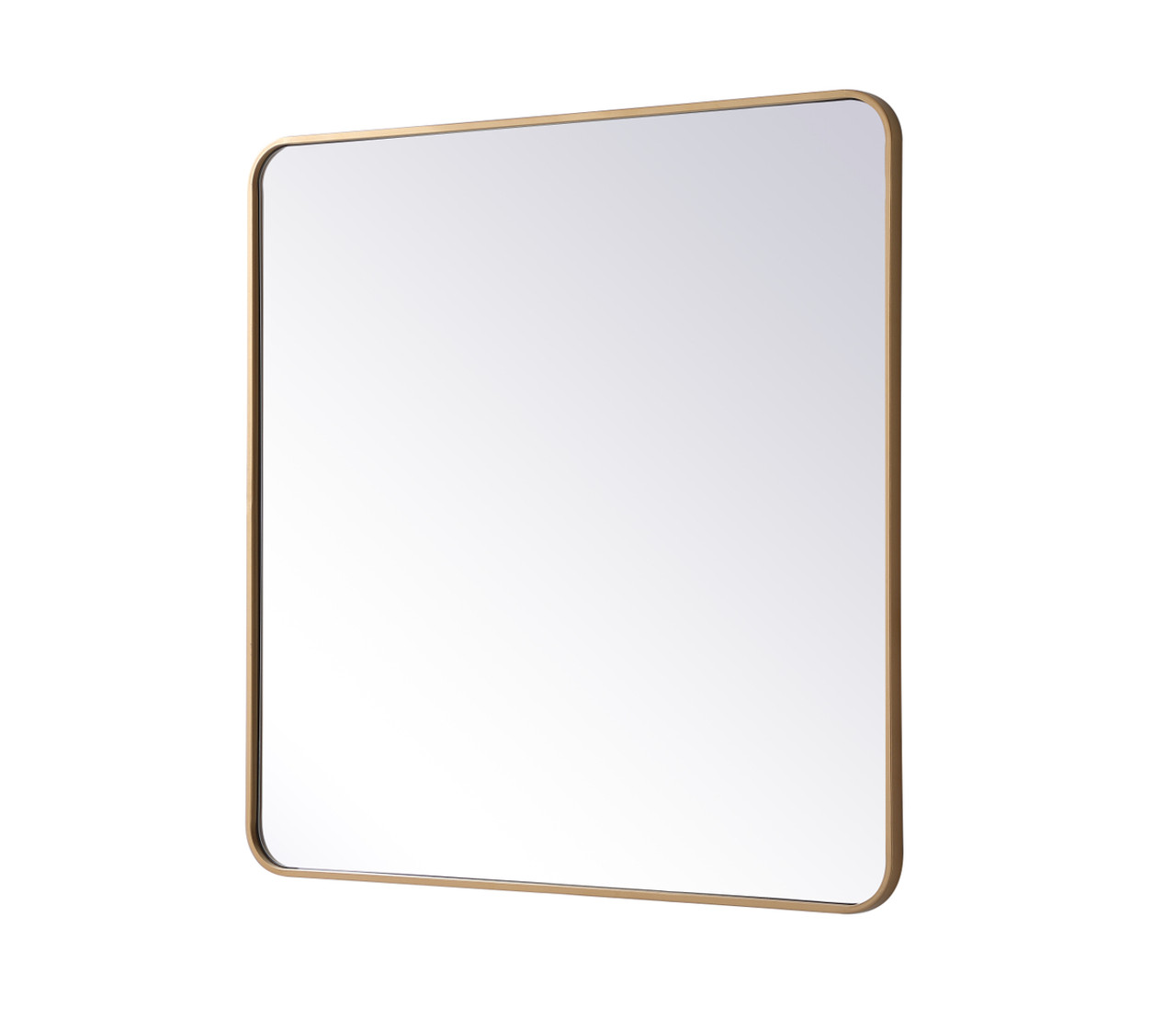 Elegant Decor MR803636BR Soft corner metal rectangular mirror 36x36 inch in Brass Elegant Decor MR803636BR Soft corner metal rectangular mirror 36x36 inch in Brass