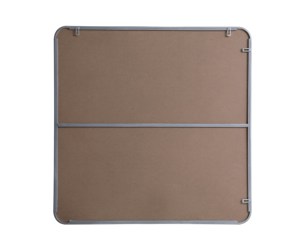 Elegant Decor MR803636S Soft corner metal rectangular mirror 36x36 inch in Silver