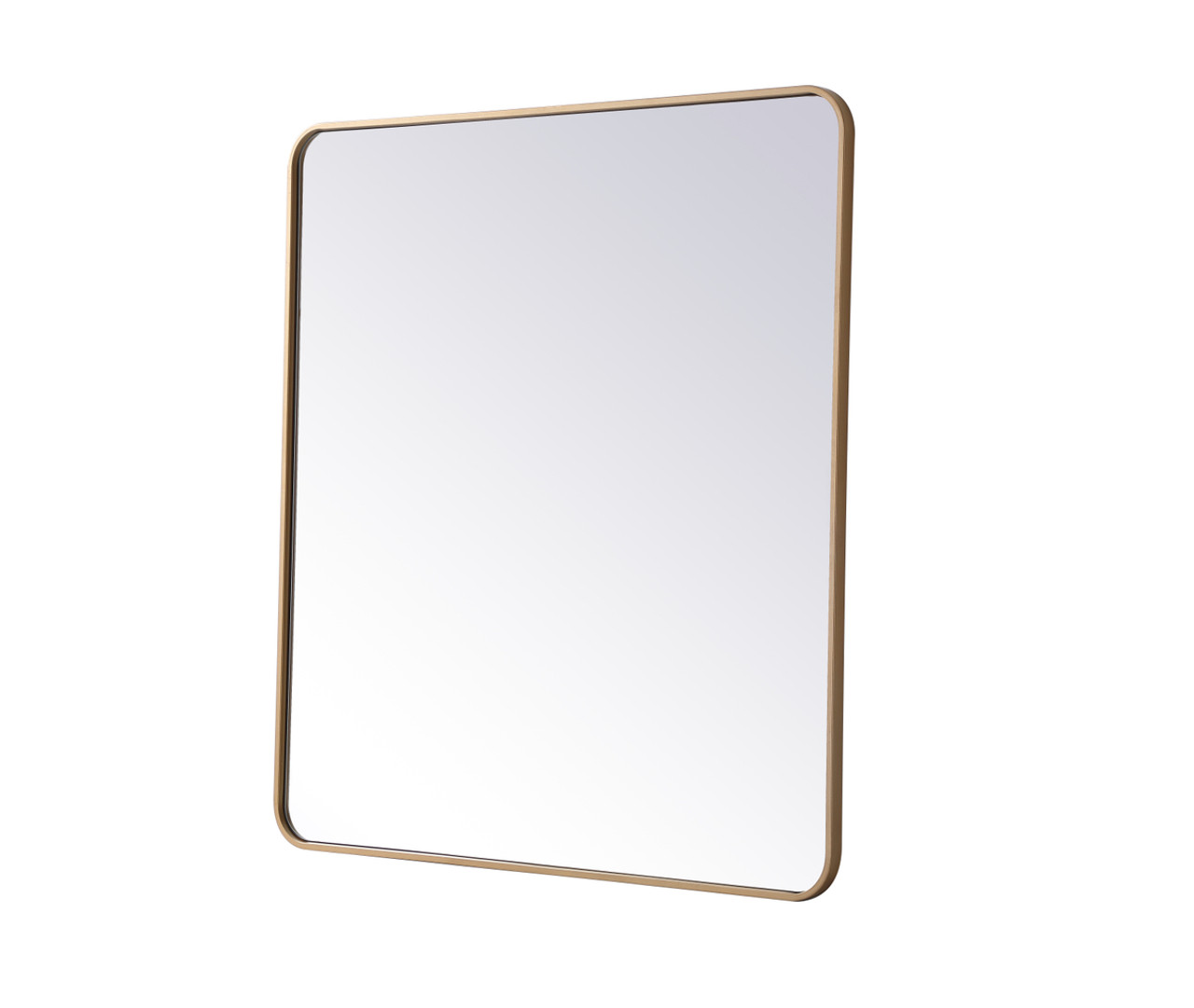 Elegant Decor MR803640BR Soft corner metal rectangular mirror 36x40 inch in Brass Elegant Decor MR803640BR Soft corner metal rectangular mirror 36x40 inch in Brass