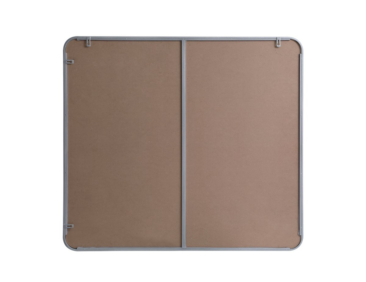 Elegant Decor MR803640S Soft corner metal rectangular mirror 36x40 inch in Silver
