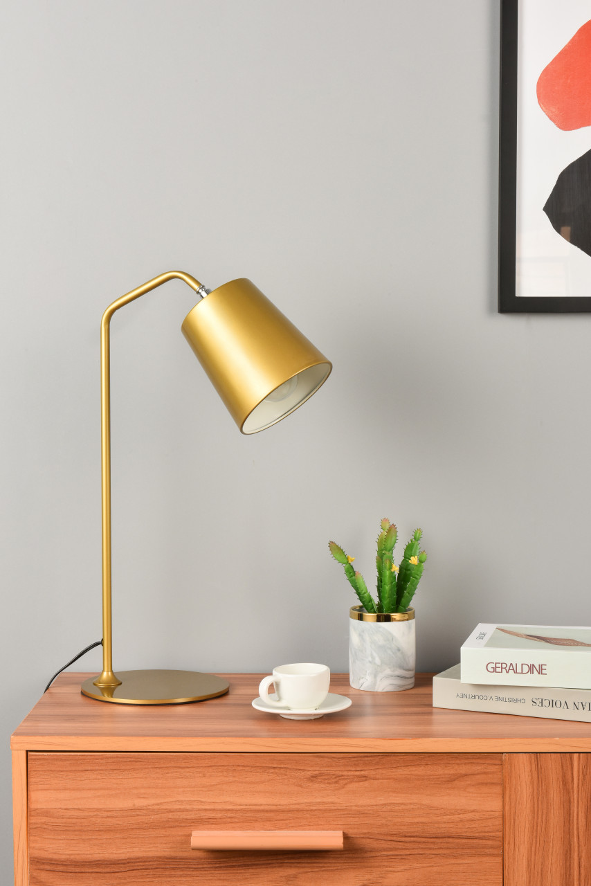 Living District LD2366BR Leroy 1 light brass table lamp
