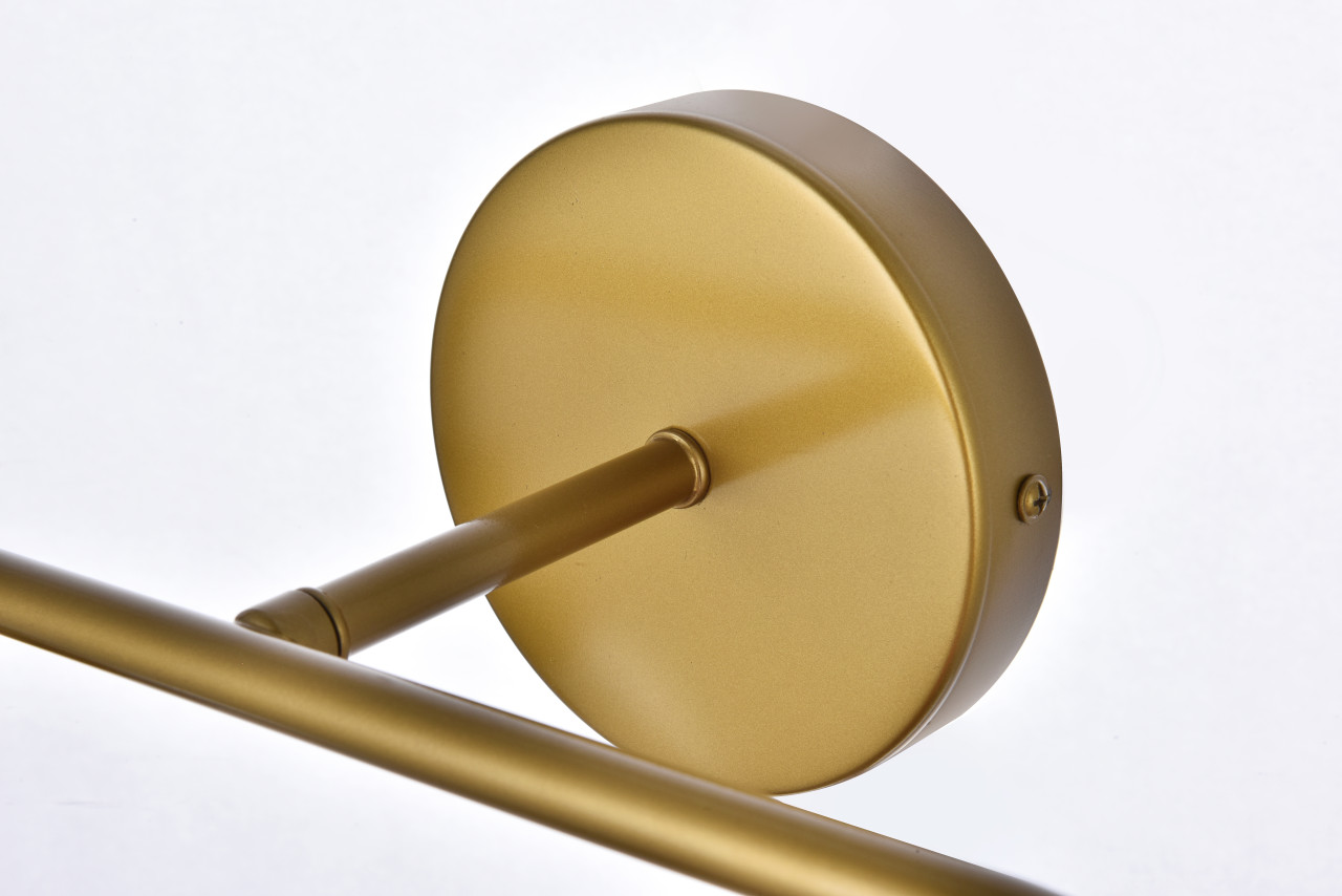 Living Disrict LD7036W38BR Hanson 4 lights bath sconce in brass with frosted shade