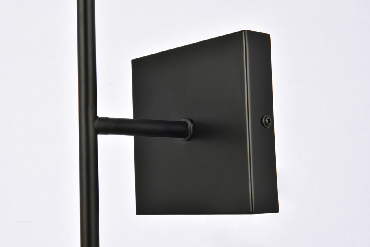 Living District LD2360BK Neri 1 light black and white glass wall sconce