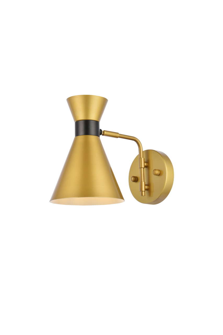 Living District LD2353BR Halycon 6 inch light brass wall sconce