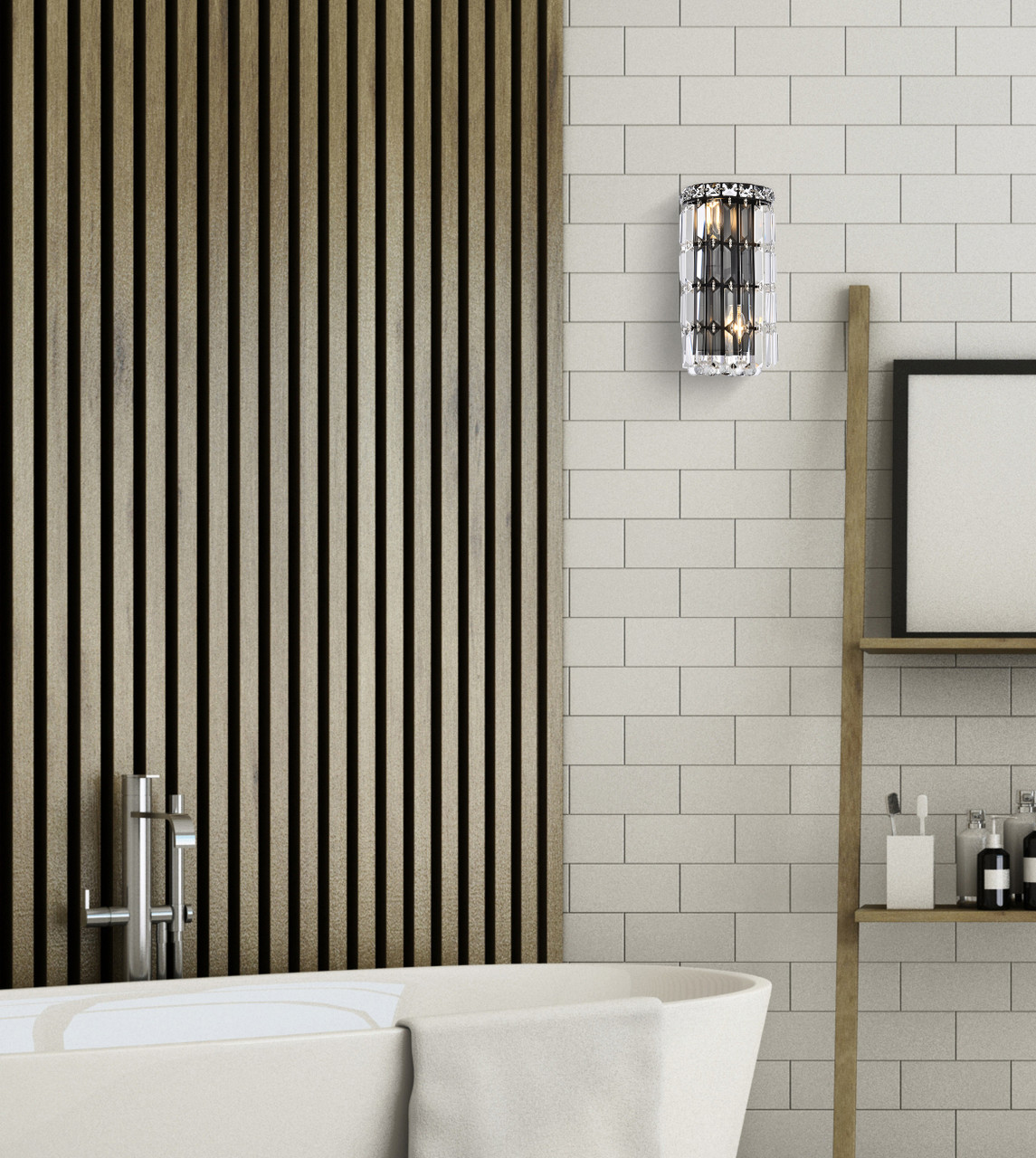 ELEGANT LIGHTING V2030W6BK/RC  Maxime 6 inch black wall sconce