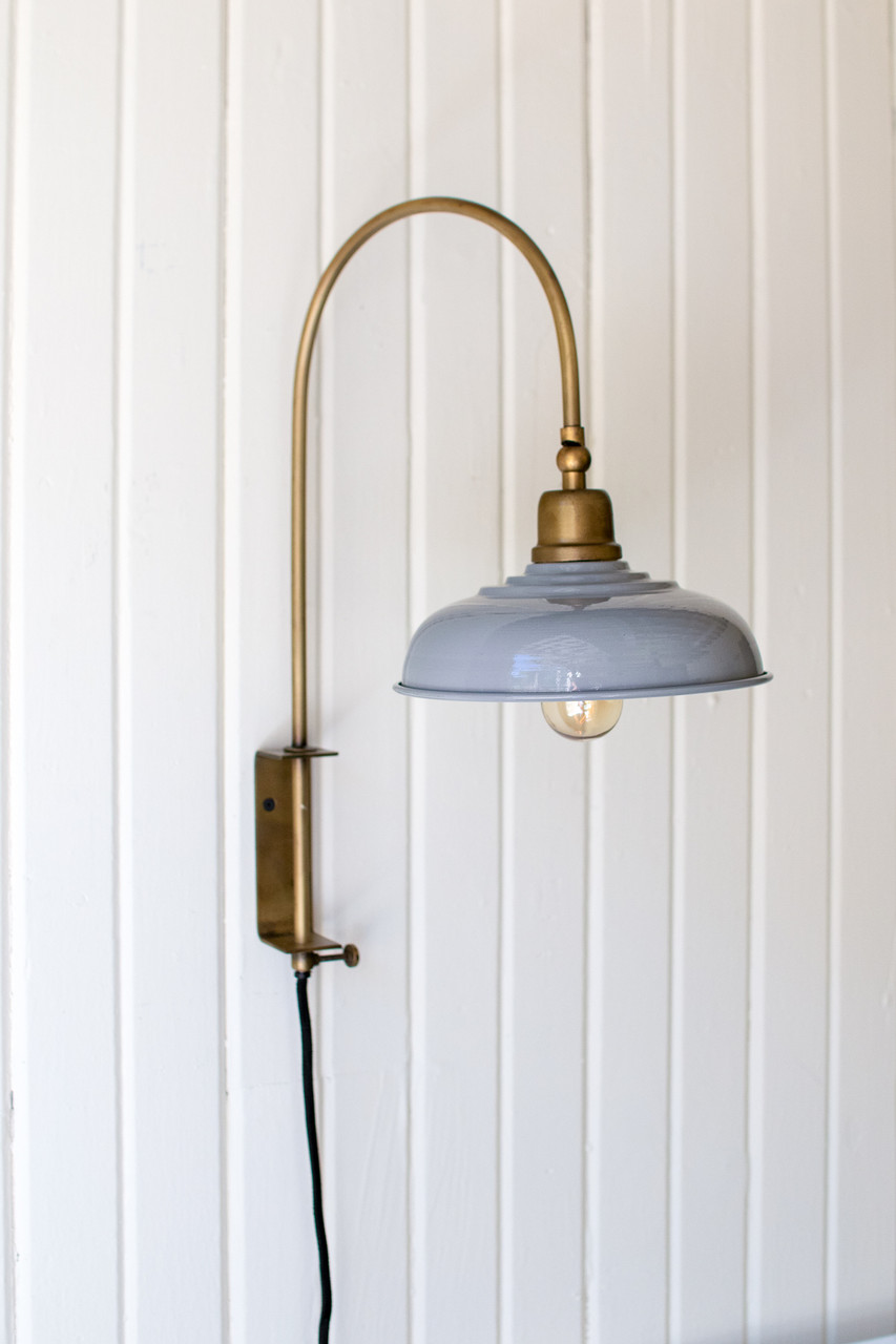 KALALOU NDE1424 WALL LIGHT WITH GREY SHADE
