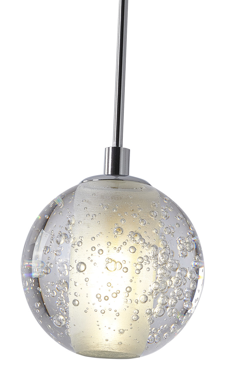 BETHEL INTERNATIONAL  FT66P3C 1-Light Single Pendant Lighting  Chrome