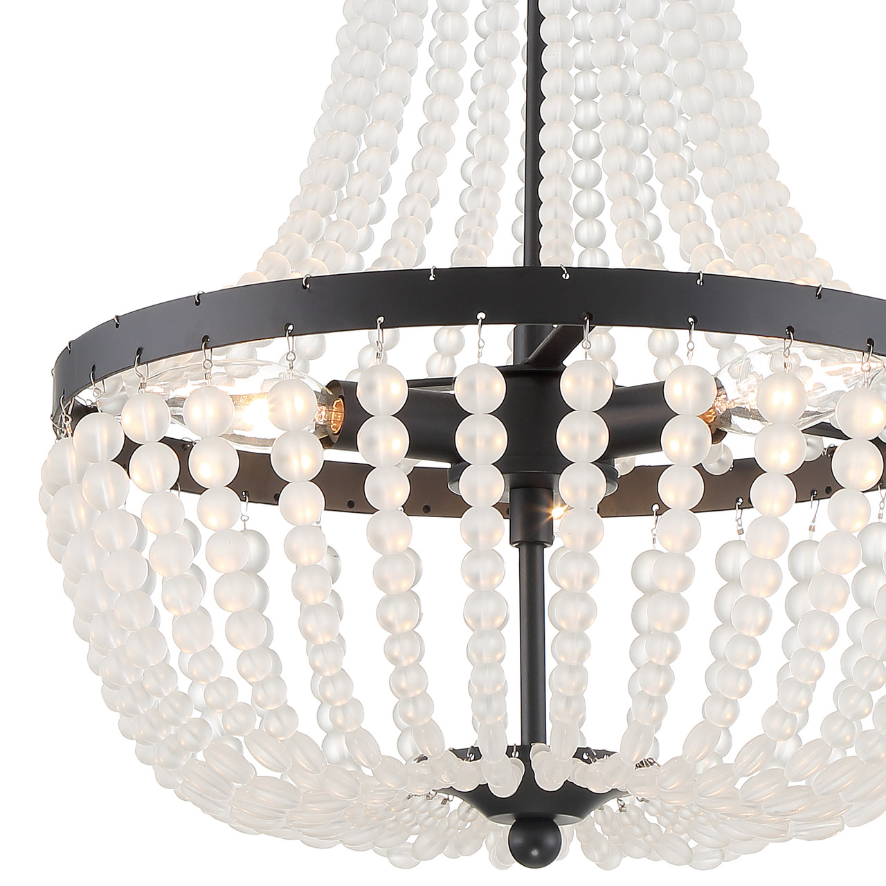 CRYSTORAMA 603-MK Rylee 3 Light Matte Black Chandelier