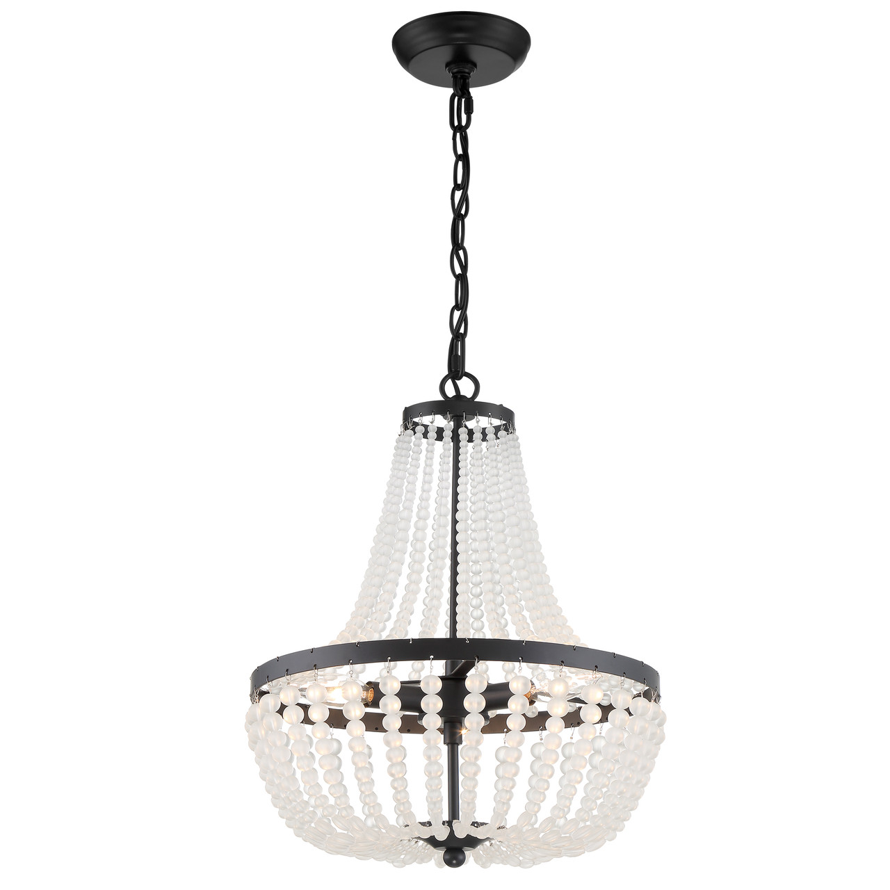 CRYSTORAMA 603-MK Rylee 3 Light Matte Black Chandelier