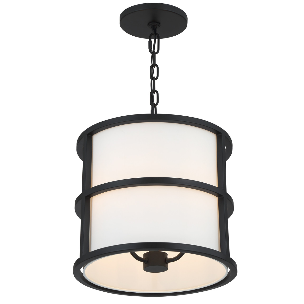 CRYSTORAMA 9593-MK Brian Patrick Flynn for Crystorama Hulton 3 Light Matte Black Pendant