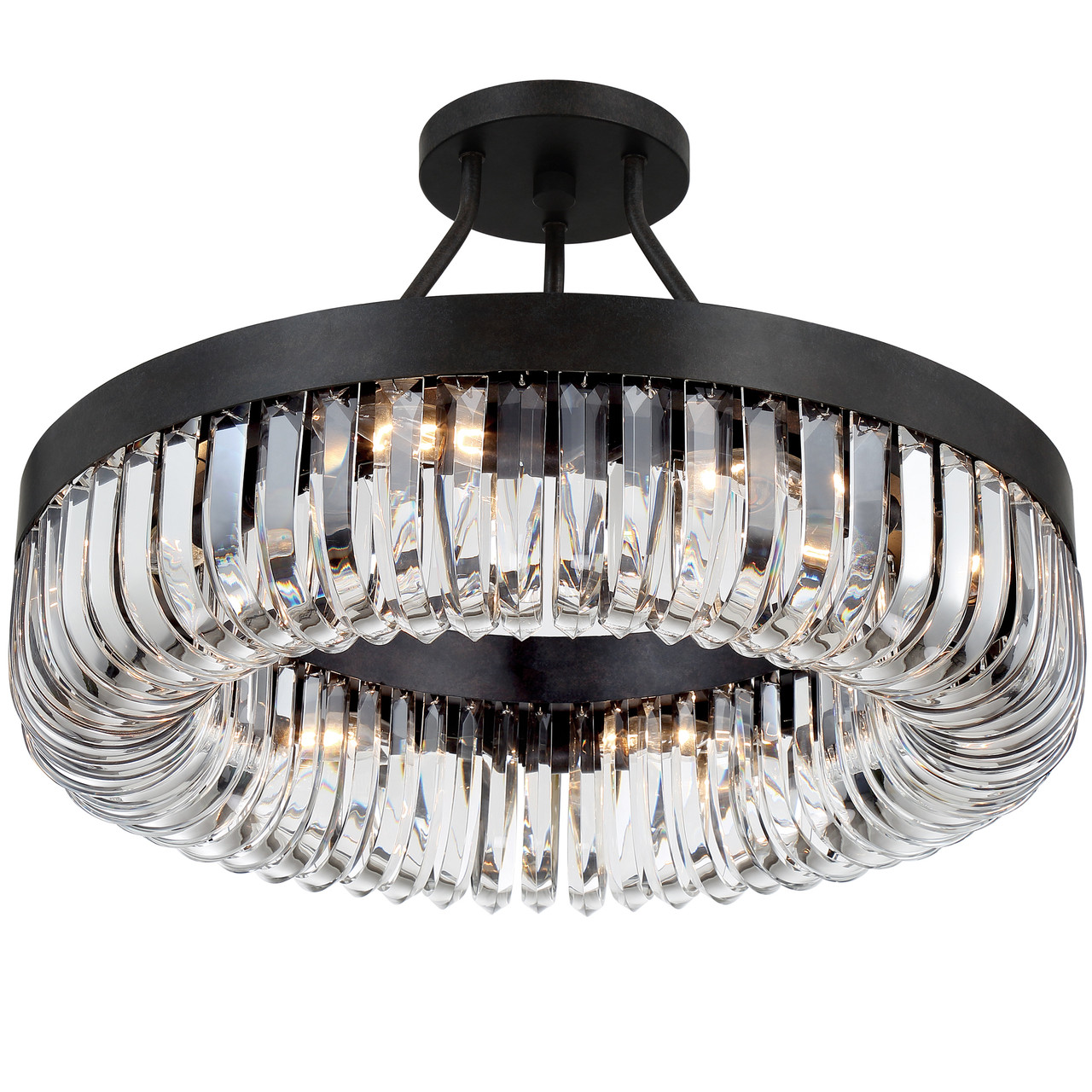 CRYSTORAMA ALI-B2008-CZ_CEILING Alister 8 Light Charcoal Bronze Ceiling Mount