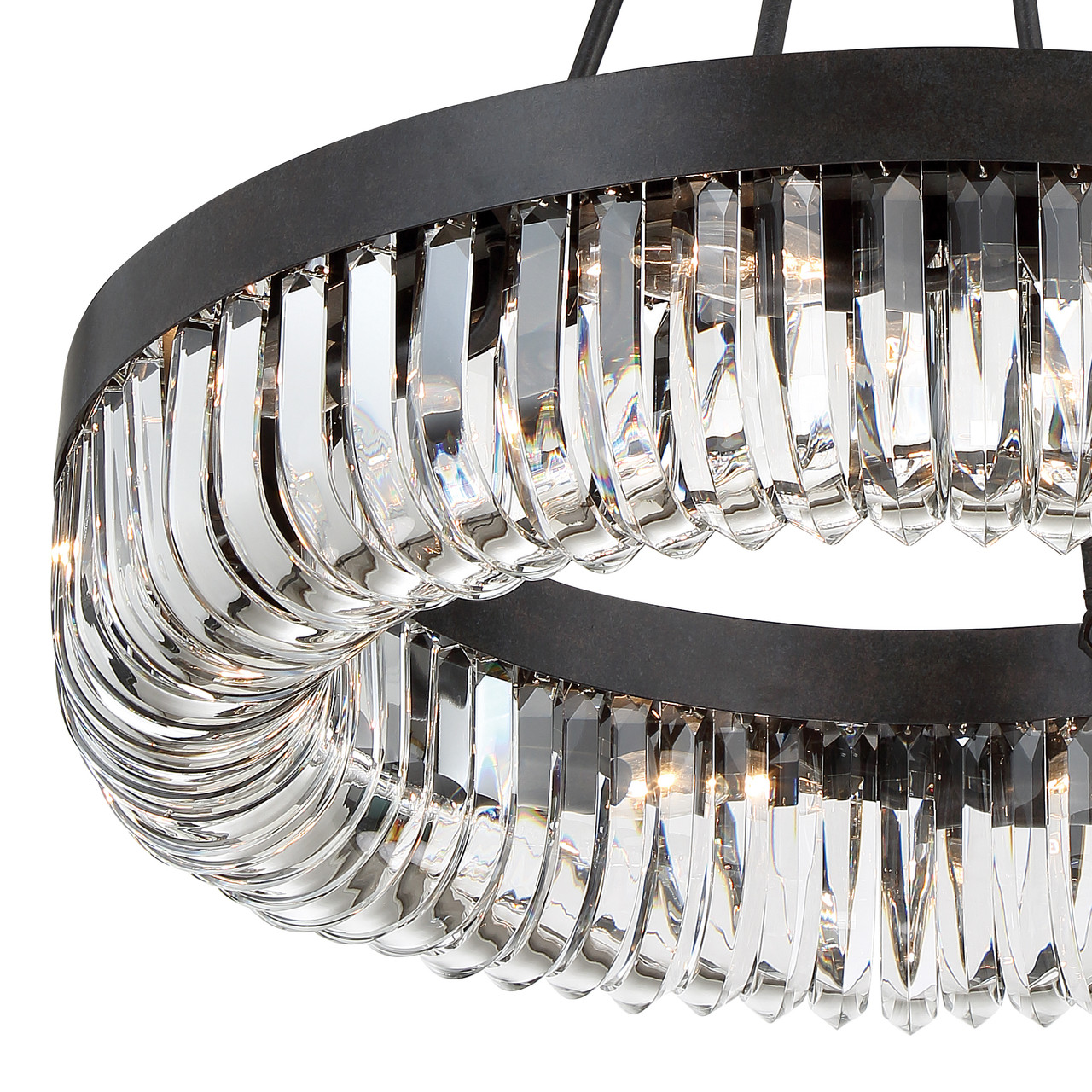 CRYSTORAMA ALI-B2010-CZ Alister 10 Light Charcoal Bronze Chandelier