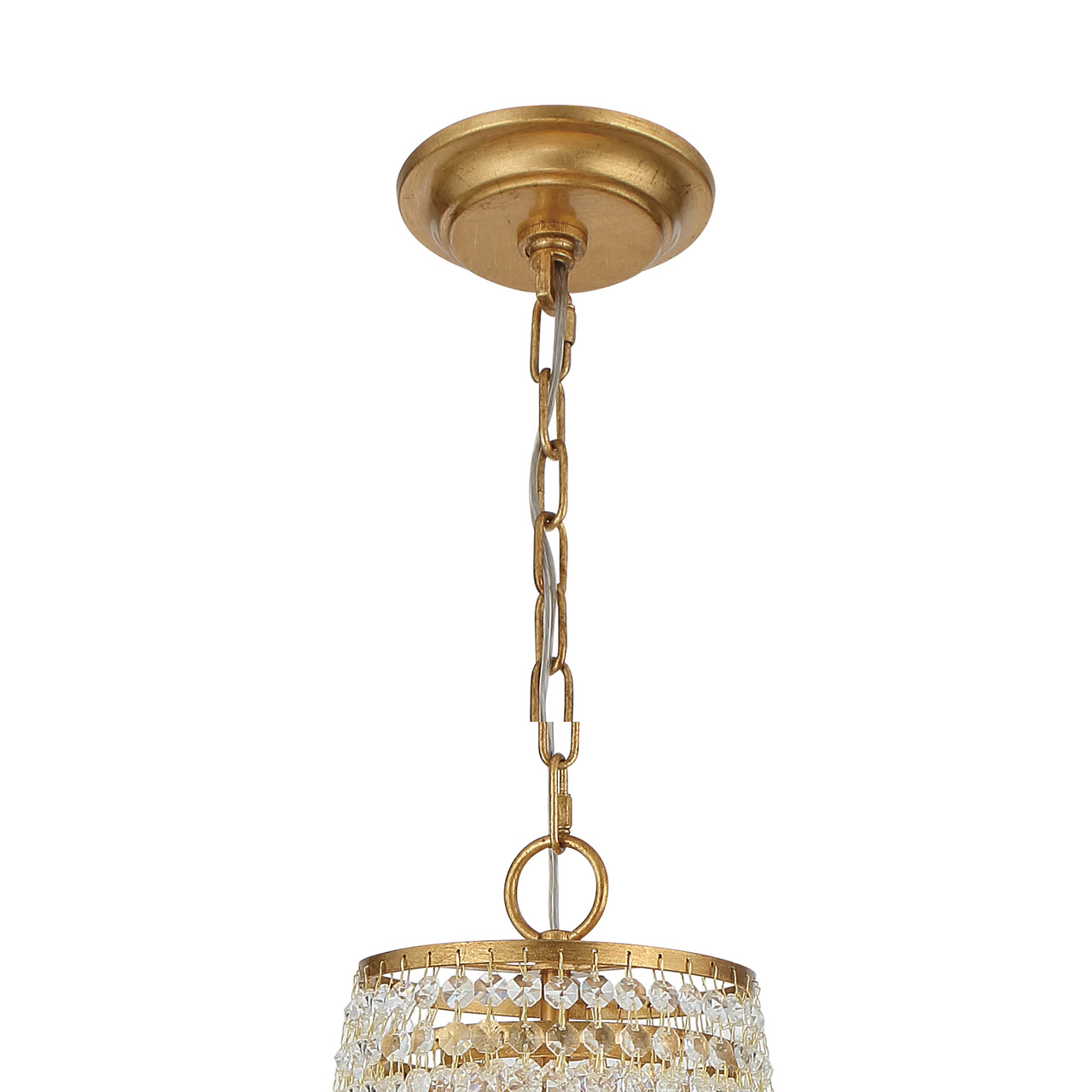 CRYSTORAMA ARC-1917-GA-CL-MWP Arcadia 9 Light Antique Gold Chandelier