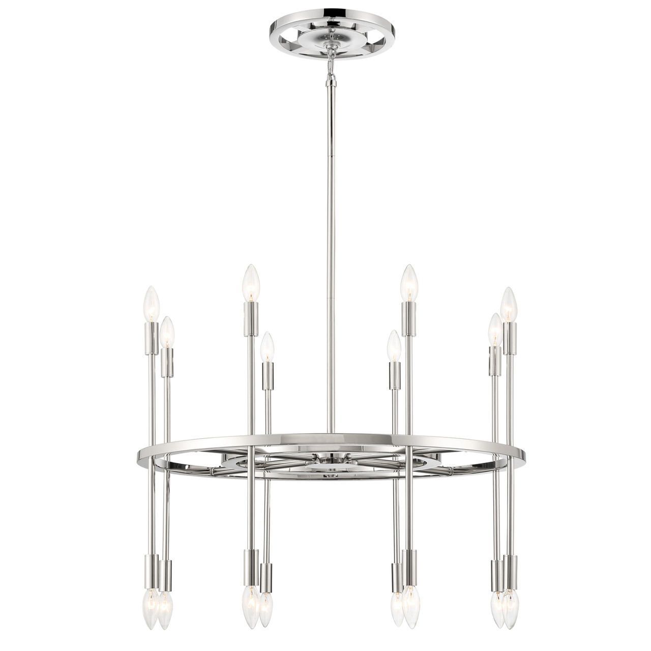 CRYSTORAMA ARS-B4016-PN Aries 16 Light Polished Nickel Chandelier