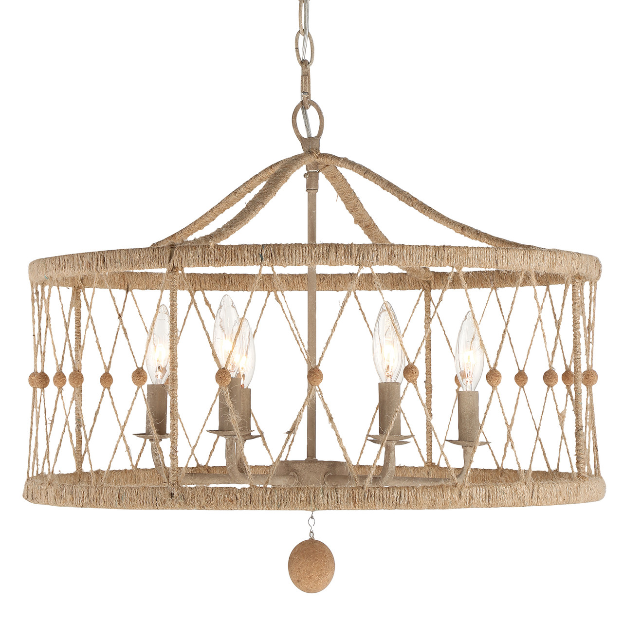 CRYSTORAMA BRX-B7906-BS Brixton 6 Light Burnished Silver Chandelier