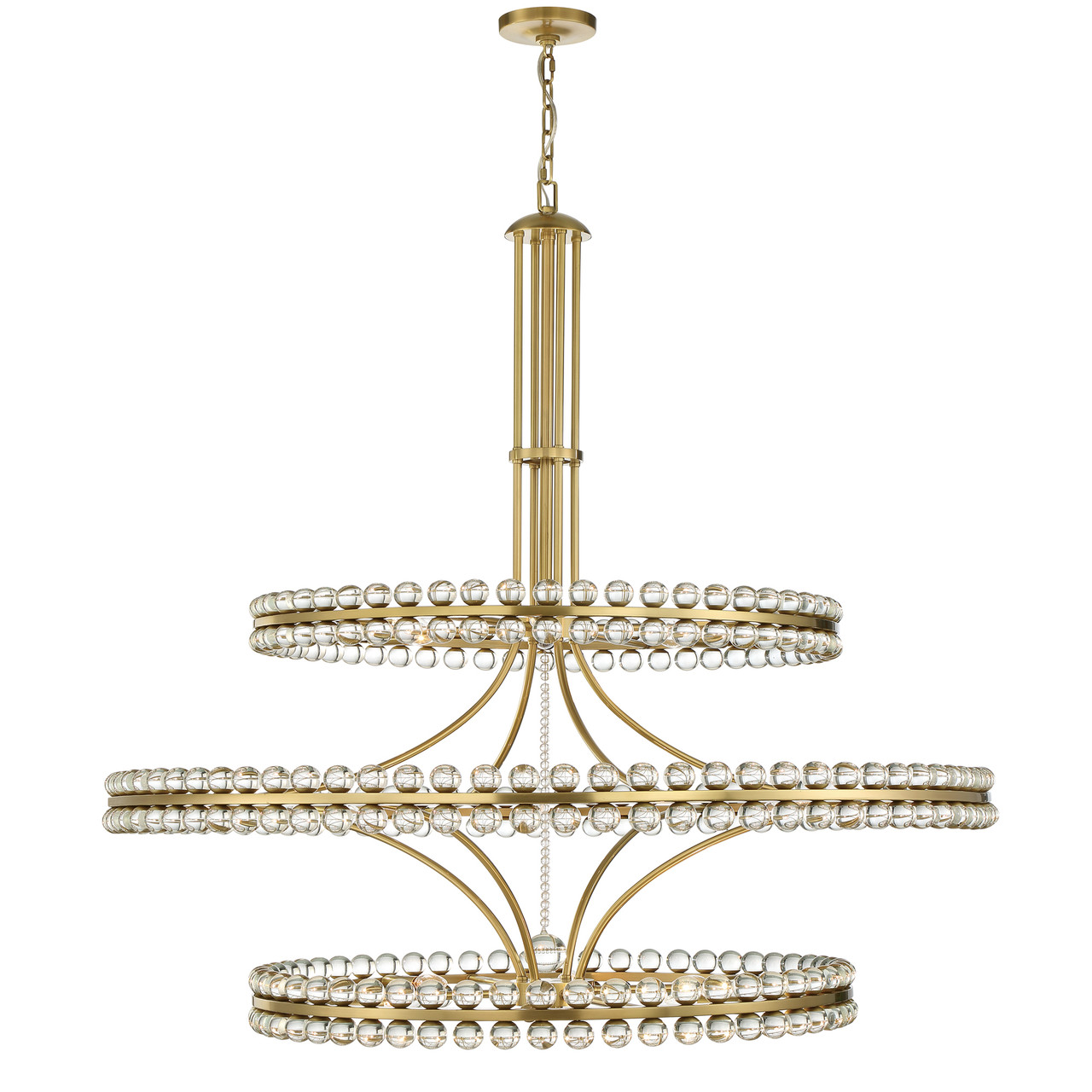 CRYSTORAMA CLO-8000-AG Clover 24 Light Aged Brass Chandelier