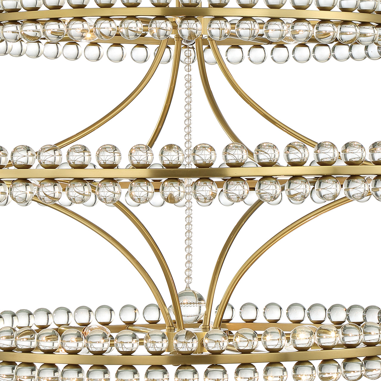 CRYSTORAMA CLO-8000-AG Clover 24 Light Aged Brass Chandelier