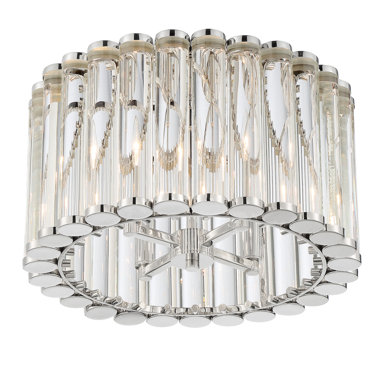 CRYSTORAMA ELL-B3004-PN_CEILING Libby Langdon for Crystorama Elliot 4 Light Polished Nickel Ceiling Mount