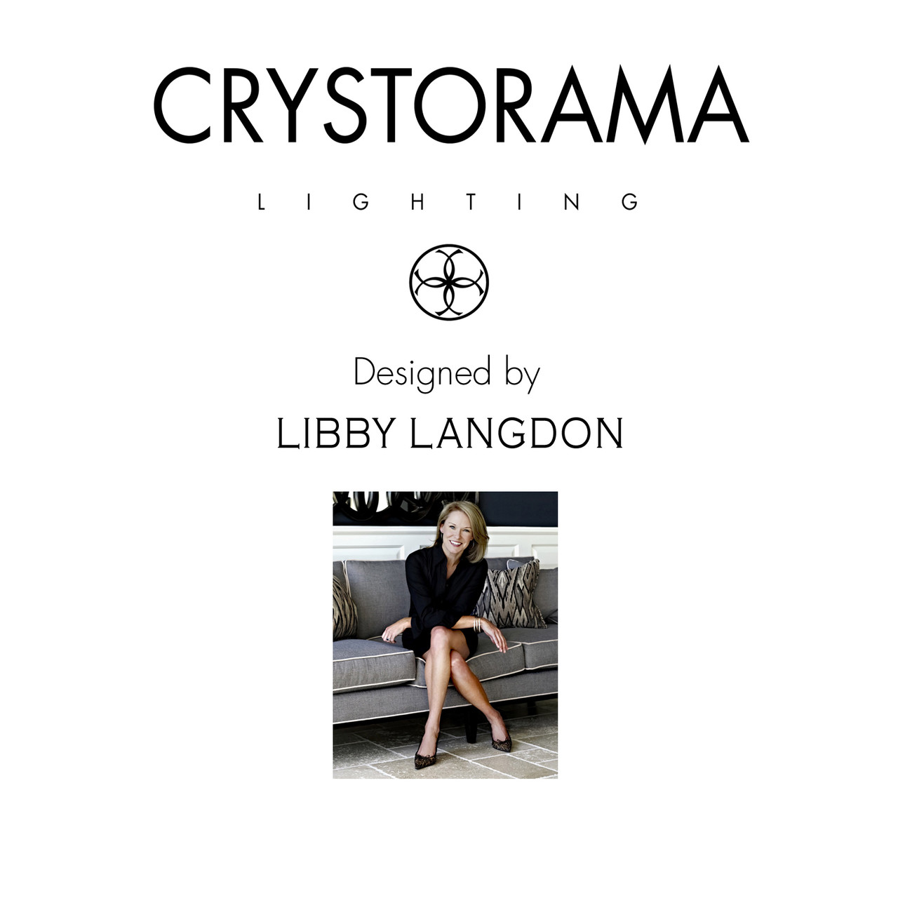 CRYSTORAMA ELL-B3004-PN_CEILING Libby Langdon for Crystorama Elliot 4 Light Polished Nickel Ceiling Mount