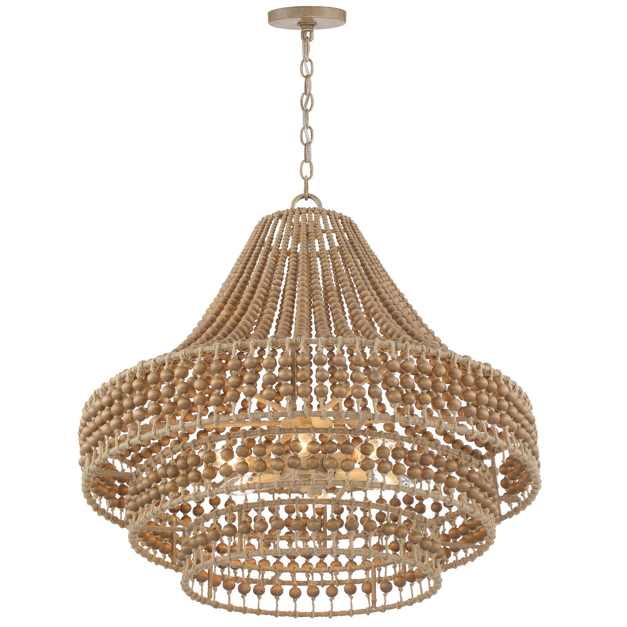 CRYSTORAMA SIL-B6006-BS Silas 6 Light Burnished Silver Chandelier