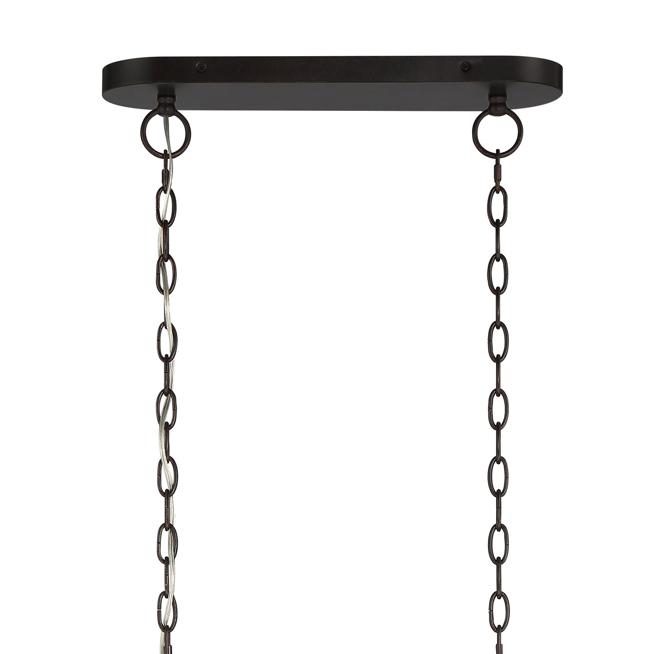 CRYSTORAMA ZUC-A9037-EB-GA Zucca 6 Light English Bronze & Antique Gold Linear Chandelier