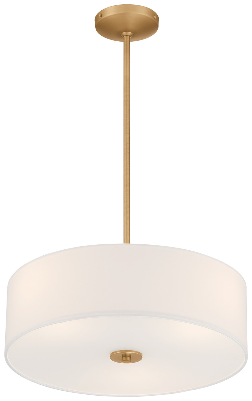 ACCESS LIGHTING 64066LEDDLP-ABB/WH 4 Light Pendant Antique Brushed Brass