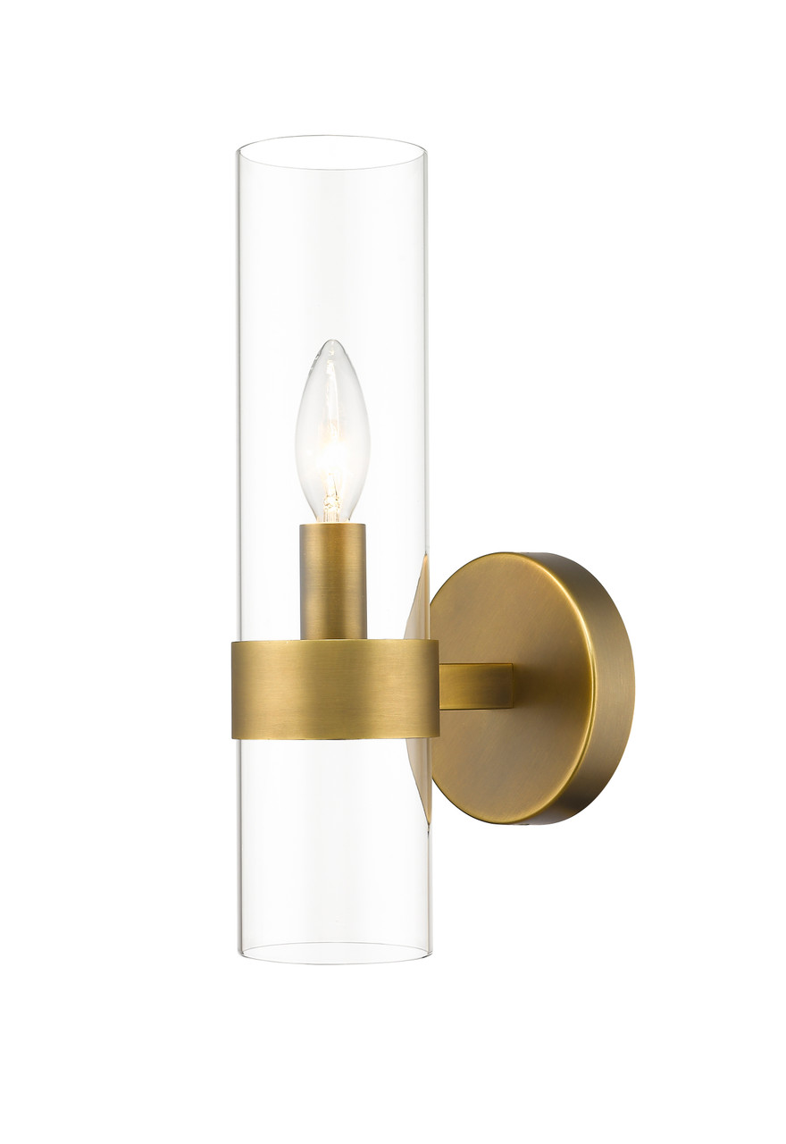 Z-LITE 4008-1S-RB 1 Light Wall Sconce ,Rubbed Brass