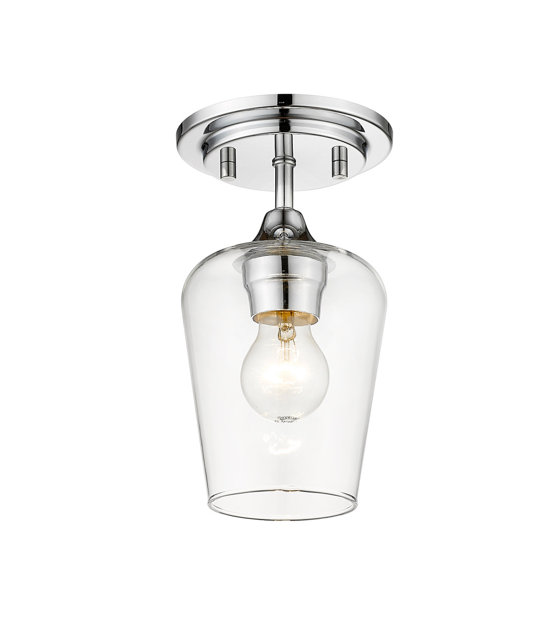 Z-LITE 473F1-CH 1 Light Flush Mount ,Chrome