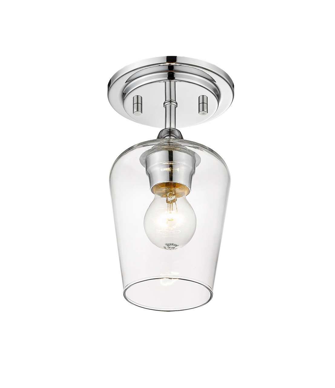 Z-LITE 473F1-CH 1 Light Flush Mount ,Chrome