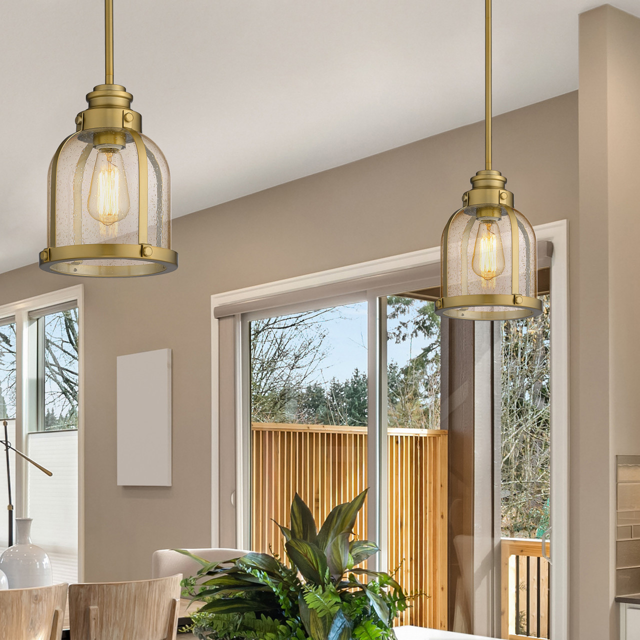 Z-LITE 337MP-HBR 1 Light Mini Pendant ,Heritage Brass