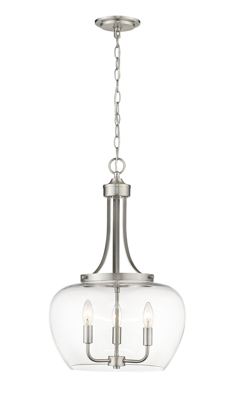 Z-LITE 473P16-BN 3 Light Pendant ,Brushed Nickel